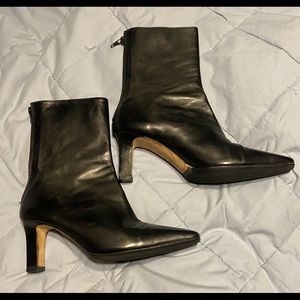 Manolo Blahnik Black Leather Boots - Size 37.5/US 7